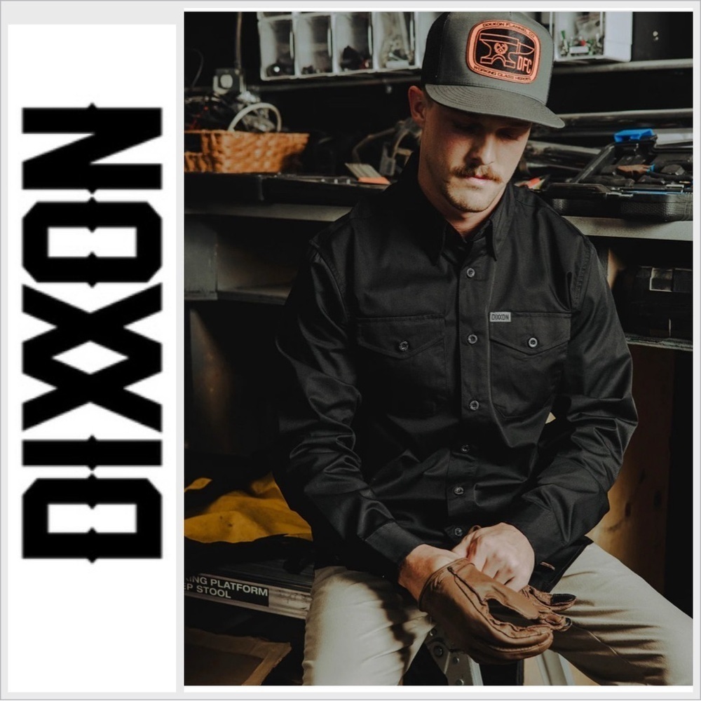 Dixxon workforce black long sleeve button down shirt size LT Tall